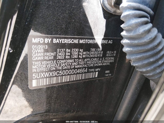 2013 BMW X3 5UXWX9C50D0D04664 Photo 8