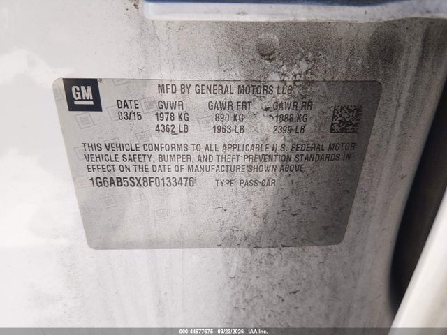 2015 CADILLAC ATS 1G6AB5SX8F0133476 Photo 8