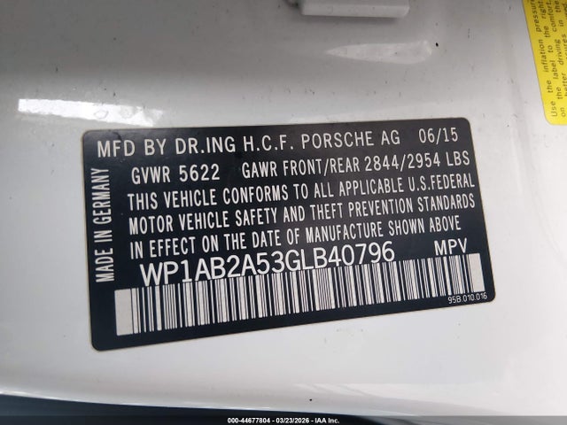 2016 PORSCHE MACAN WP1AB2A53GLB40796 Photo 8