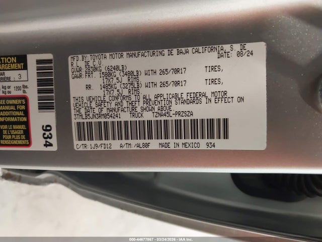 3TMLB5JN3RM054241 Toyota Tacoma Trd Off Road
