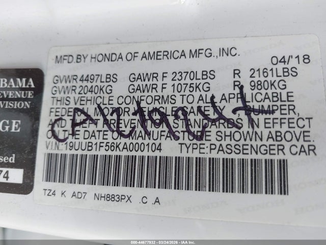 2019 ACURA TLX 19UUB1F56KA000104 Photo 8