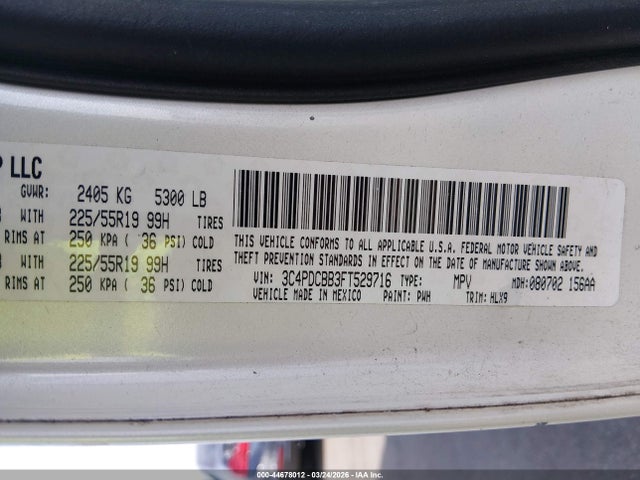 Продажа на аукционе авто 2015 Dodge Journey Sxt, vin: 3C4PDCBB3FT529716, номер лота: 44678012