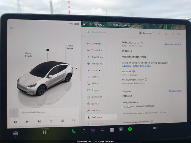 Продаж на аукціоні авто 2024 Tesla Model Y Long Range Single Motor Rear-wheel Drive/rwd, vin: 7SAYGDED2RF129781, номер лоту: 44678307