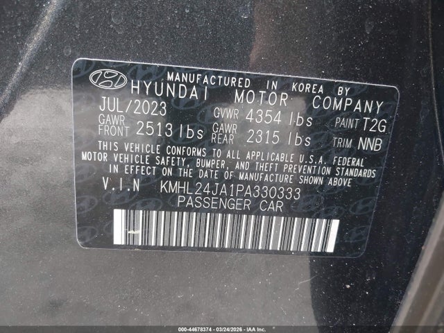 KMHL24JA1PA330333 Hyundai SONATA SE