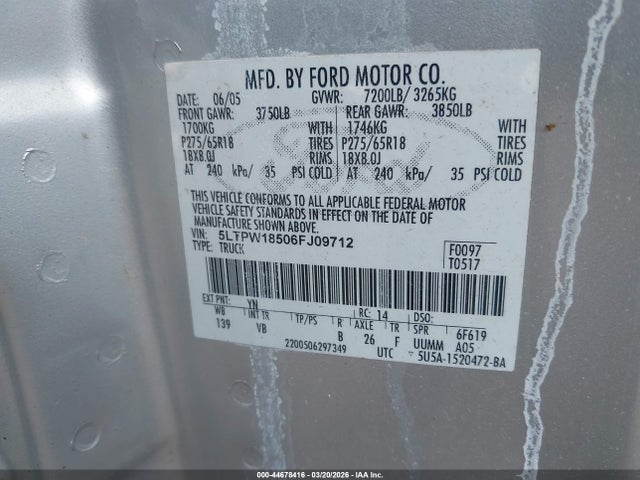2006 LINCOLN MARK LT 5LTPW18506FJ09712 Photo 8