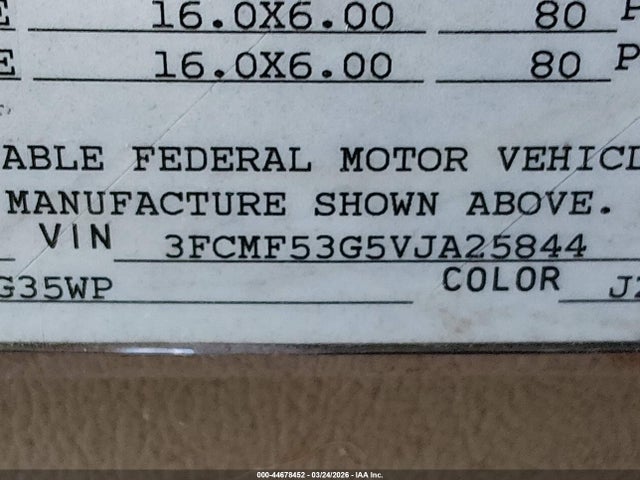 Продажа на аукционе авто 1997 Ford F530 Super Duty, vin: 3FCMF53G5VJA25844, номер лота: 44678452