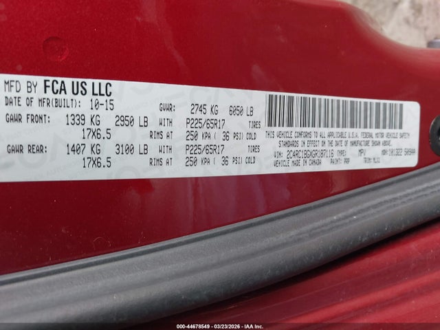 2016 CHRYSLER TOWN & COUNTRY 2C4RC1BGXGR187116 Photo 8