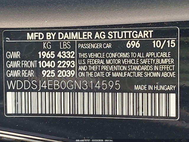 2016 MERCEDES-BENZ CLA 250 WDDSJ4EB0GN314595 Photo 8