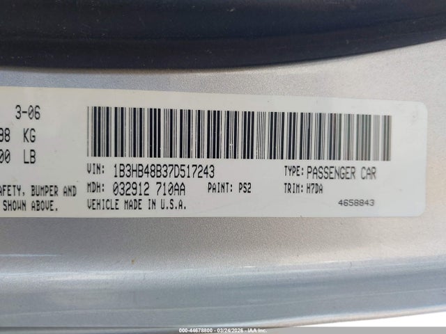 2007 DODGE CALIBER 1B3HB48B37D517243 Photo 8