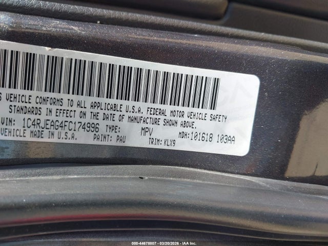 1C4RJEAG4FC174996 Jeep Grand Cherokee Altitude