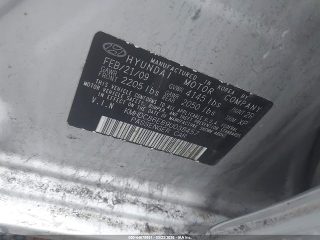 Aukcja sprzedaży 2009 Hyundai Elantra Touring, vin: KMHDC86E89U038457, numer aukcji: 44678861