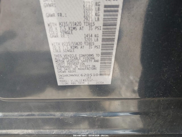 Nissan Pathfinder Platinum 2016 5N1AR2MN9GC620510 Image 9