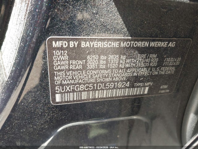 2013 BMW X6 5UXFG8C51DL591924 Photo 8