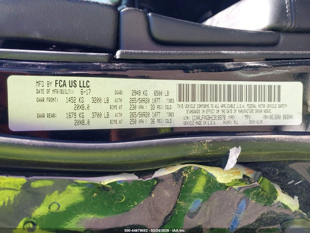 2017 JEEP GRAND CHEROKEE 1C4RJFAG8HC918978 Photo 8