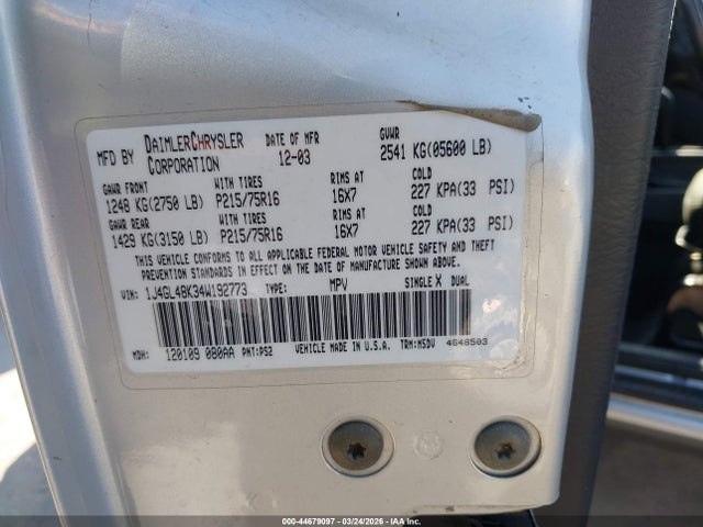2004 JEEP LIBERTY 1J4GL48K34W192773 Photo 8