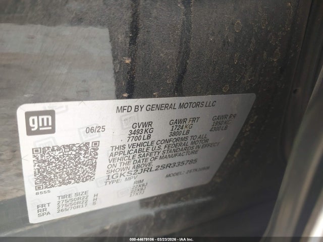 Aukcja sprzedaży 2025 Gmc Yukon Xl 4wd Denali, vin: 1GKS2JRL2SR335785, numer aukcji: 44679106