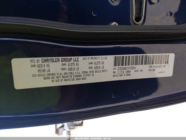 Продаж на аукціоні авто 2015 Dodge Charger Se, vin: 2C3CDXBG1FH729914, номер лоту: 44679239