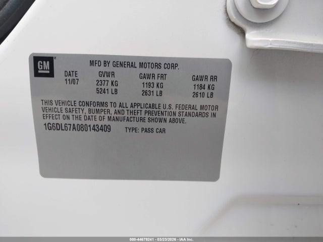 2008 CADILLAC STS 1G6DL67A080143409 Photo 8