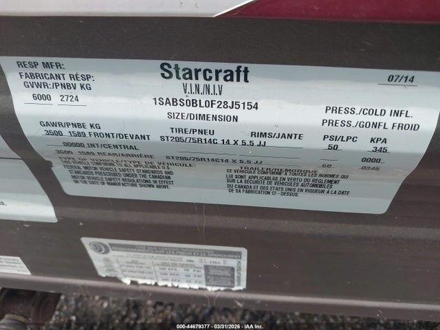 Starcraft Ar One Maxx 2015 1SABS0BL0F28J5154 Image 9
