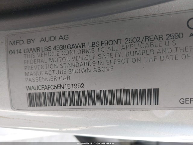 2014 AUDI A6 WAUCFAFC5EN151992 Photo 8