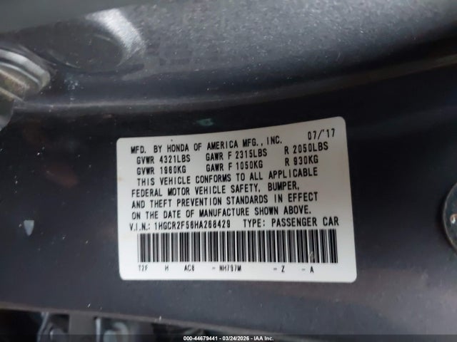 1HGCR2F56HA268429 Honda Accord Sport