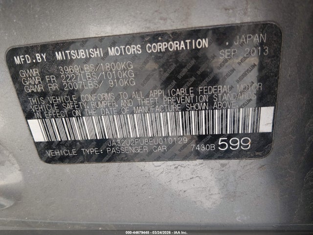 2014 MITSUBISHI LANCER JA32U2FU8EU010129 Photo 8