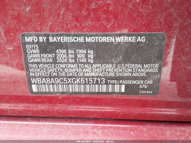 2016 BMW 320I WBA8A9C5XGK615713 Photo 8