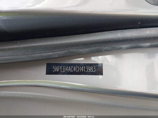 44679587 :رقم المزاد ، 5NPEB4AC4CH413983 vin ، 2012 Hyundai Sonata Gls مزاد بيع