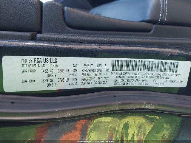 Jeep Grand Cherokee Limited 2015 1C4RJFBG2FC216344 Image 9