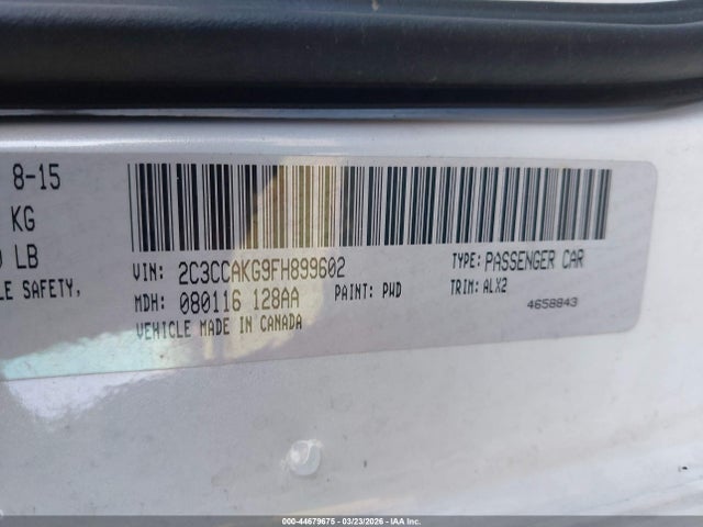 Продаж на аукціоні авто 2015 Chrysler 300c Awd, vin: 2C3CCAKG9FH899602, номер лоту: 44679675