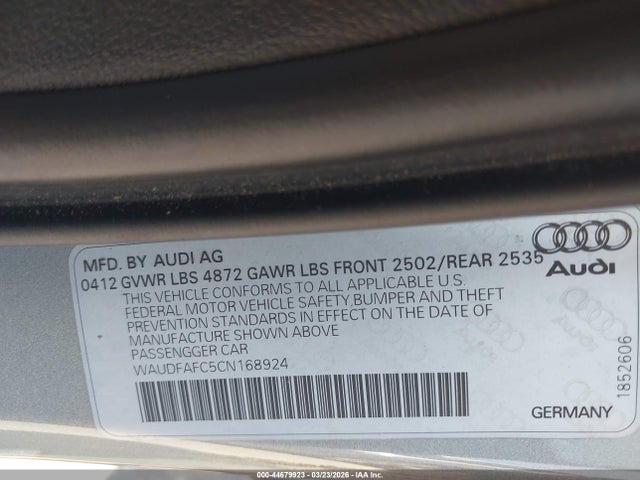 2012 AUDI A6 WAUDFAFC5CN168924 Photo 8