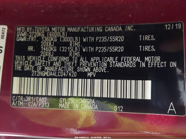 2020 LEXUS RX 450H 2T2HGMDA4LC047420 Photo 8