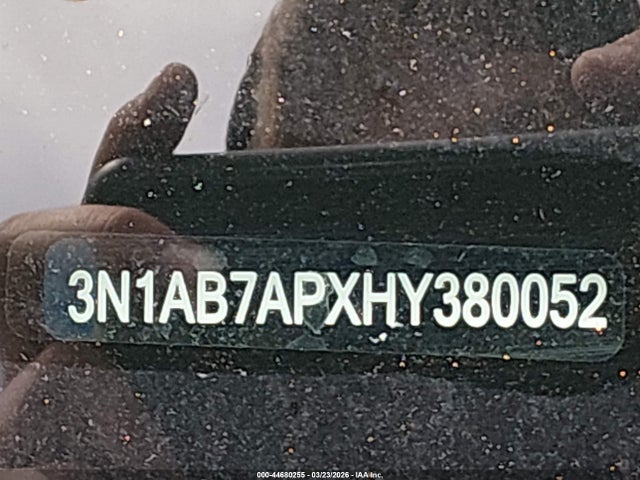 44680255 :رقم المزاد ، 3N1AB7APXHY380052 vin ، 2017 Nissan Sentra S مزاد بيع
