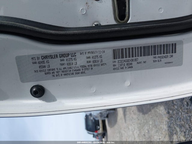 Продажа на аукционе авто 2014 Chrysler 300 300s, vin: 2C3CCAGG6EH381857, номер лота: 44680293