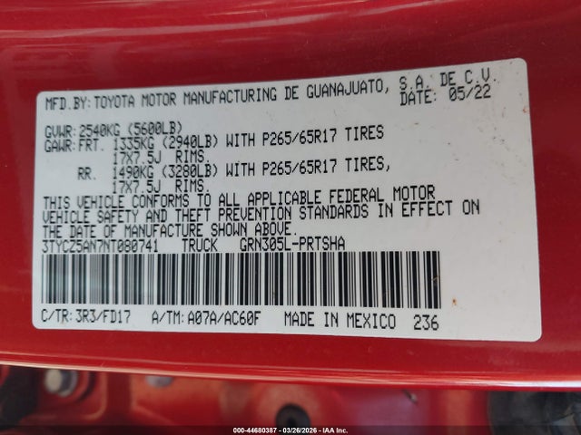 Toyota Tacoma 2022 3TYCZ5AN7NT080741 Image 9