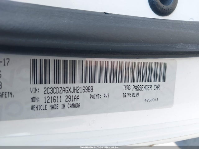 Продажа на аукционе авто 2018 Dodge Challenger Sxt Plus, vin: 2C3CDZAGXJH216988, номер лота: 44680443