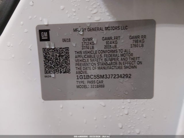 Chevrolet Cruze Ls Auto 2018 1G1BC5SM3J7234292 Image 9