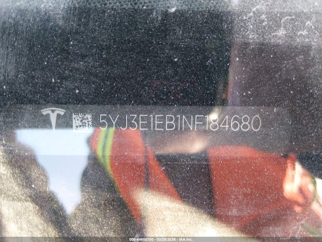 44680700 :رقم المزاد ، 5YJ3E1EB1NF184680 vin ، 2022 Tesla Model 3 Long Range Dual Motor All-wheel Drive مزاد بيع