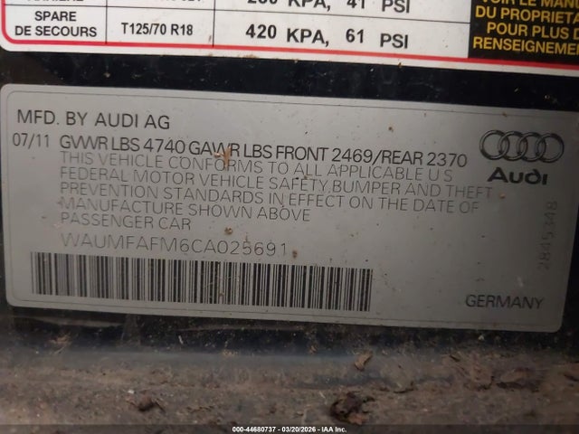 2012 AUDI A3 WAUMFAFM6CA025691 Photo 8