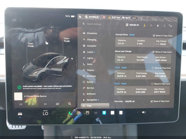 Продажа на аукционе авто 2023 Tesla Model 3 Performance Dual Motor All-wheel Drive, vin: 5YJ3E1ECXPF497738, номер лота: 44680775