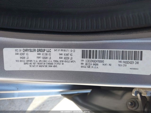 Продажа на аукционе авто 2013 Dodge Avenger Se V6, vin: 1C3CDZAG6DN768905, номер лота: 44680817