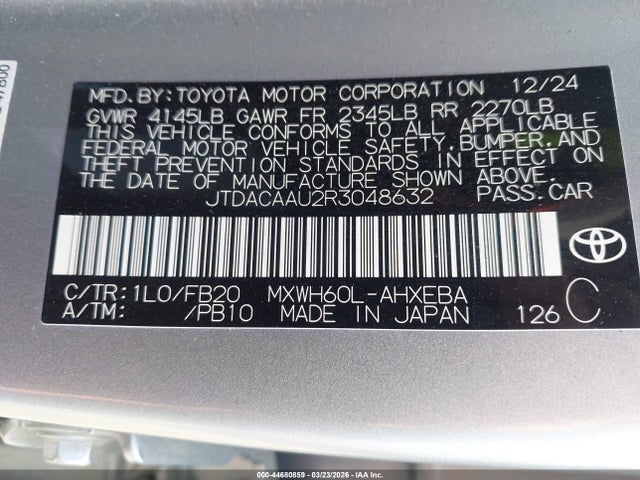 2024 TOYOTA PRIUS JTDACAAU2R3048632 Photo 8