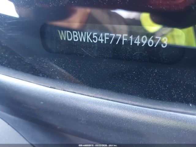44680915 :رقم المزاد ، WDBWK54F77F149673 vin ، 2007 Mercedes-benz Slk 280 مزاد بيع