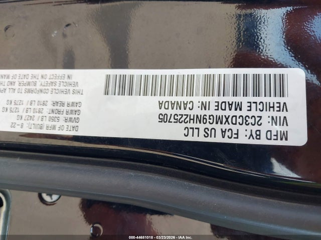 Aukcja sprzedaży 2022 Dodge Charger Gt Awd, vin: 2C3CDXMG9NH225705, numer aukcji: 44681018