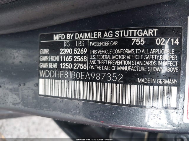 Продаж на аукціоні авто 2014 Mercedes-benz E 350 4matic, vin: WDDHF8JB0EA987352, номер лоту: 44681059
