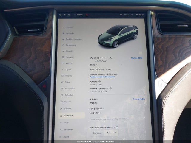 Aukcja sprzedaży 2018 Tesla Model X 100d/75d/p100d, vin: 5YJXCDE26JF142492, numer aukcji: 44681089