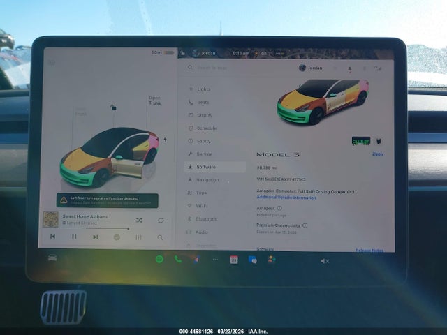 Продаж на аукціоні авто 2023 Tesla Model 3 Rear-wheel Drive, vin: 5YJ3E1EAXPF417143, номер лоту: 44681126
