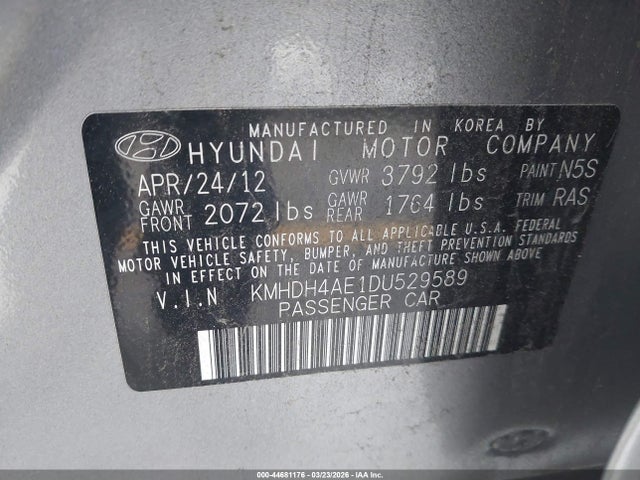 2013 HYUNDAI ELANTRA KMHDH4AE1DU529589 Photo 8