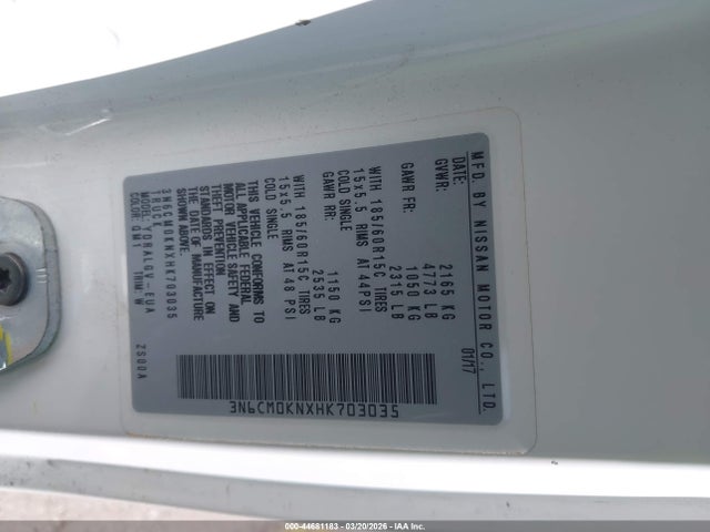 Nissan NV200 SV 2017 3N6CM0KNXHK703035 Image 9