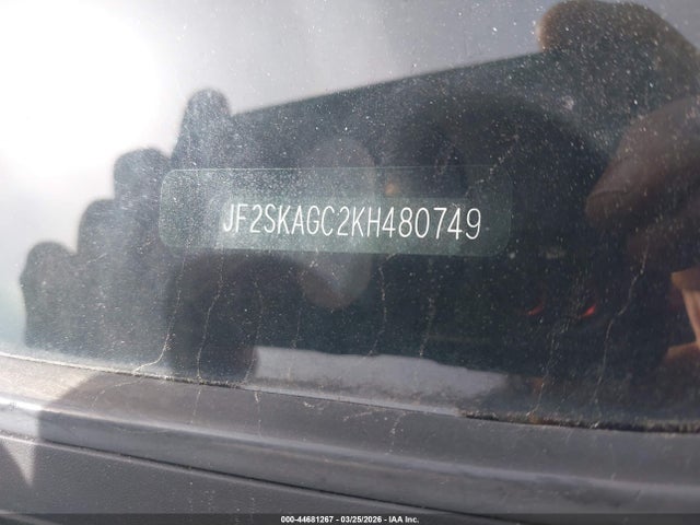 Продажа на аукционе авто 2019 Subaru Forester Premium, vin: JF2SKAGC2KH480749, номер лота: 44681267